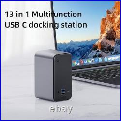 USB C Docking Station Triple display Type C to 4K HDMI VGA DP for Windows MacOS
