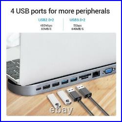 USB C Hub 12 in 1 Type C Docking Station PD 4K HDMI VGA Ethernet SD Card Reader