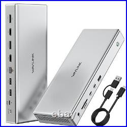 USB C Premium Docking Station Quad 4K Monitors 100W Charging 2x DP1.4 2x HDMI2.0 USB C Premium Docking Station Quad 4K Monitors 100W Charging 2x DP1.4 2x HDMI2.0