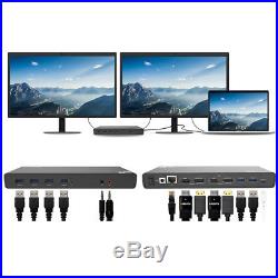USB-C USB3.0 Dual 4K Ultr Multi Docking Station Support 5K HDMI&DP Windows HOT