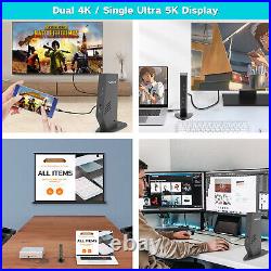 USB-C/USB 3.0 5K Docking Station Dual 4K Display for Windows Mac OS Audio&Mic