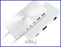USB-C Universal Docking Station 2xUSB3.0 VGA HDMI Card Reader LAN USB-C for ASUS