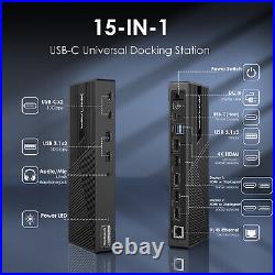 USB C Universal Docking Station Triple 4K Display 160W Power Adapter UG69PD25PRO