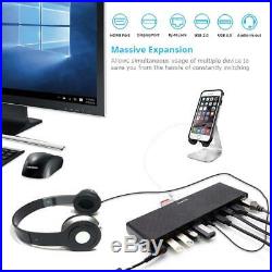 USB C Universal Docking Station with Laptop Power Delivery with 90W