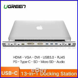 Ugreen All in One Usb c Hub Docking Station Dock Adapter 3.0 Audio Hdmi Lan Sd