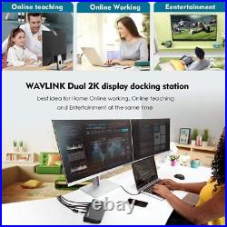 Universal Docking Station Laptop USB3.0 Dock Dual Video Display Gigabit Ethernet