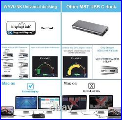 Universal Docking Station Laptop USB3.0 Dock Dual Video Display Gigabit Ethernet