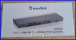 WAVLINK 13in1 Laptop Docking Station USB C Hub Triple Display Type-C NEW Boxed