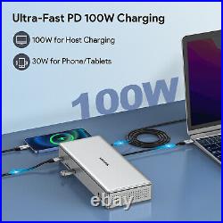 WAVLINK 19-in-1 USB C 4K@60Hz Quad Monitor Docking Station 180W AC Power Supply WAVLINK 19-in-1 USB C 4K@60Hz Quad Monitor Docking Station 180W AC Power Supply