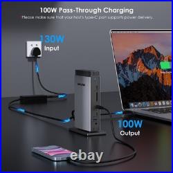 WAVLINK 3 Monitors DisplayLink Docking Station 100W Charging Gigabit Ethernet