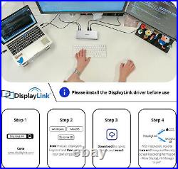 WAVLINK 4x DisplayPort DisplayLink Docking Station Dual 8K@60Hz Quad 4K@60Hz WAVLINK 4x DisplayPort DisplayLink Docking Station Dual 8K@60Hz Quad 4K@60Hz