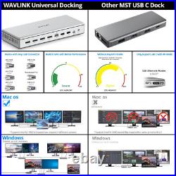 WAVLINK 4x DisplayPort DisplayLink Docking Station Dual 8K@60Hz Quad 4K@60Hz WAVLINK 4x DisplayPort DisplayLink Docking Station Dual 8K@60Hz Quad 4K@60Hz