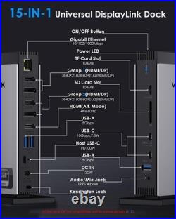 WAVLINK DisplayLink Docking Station Triple 4K@60Hz HDMI & DisplayPort PD 100W