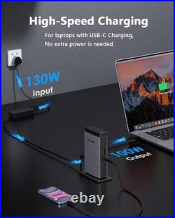 WAVLINK DisplayLink Docking Station Triple 4K@60Hz HDMI & DisplayPort PD 100W