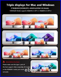 WAVLINK DisplayLink Docking Station Triple 4K@60Hz HDMI & DisplayPort PD 100W