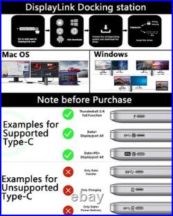 WAVLINK DisplayLink Docking Station Triple 4K@60Hz HDMI & DisplayPort PD 100W