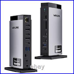 WAVLINK DisplayLink Docking Station Triple 4K@60Hz HDMI & DisplayPort PD 100W