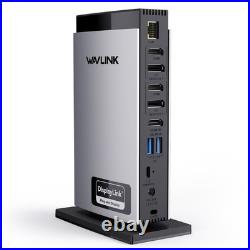 WAVLINK DisplayLink Docking Station Triple 4K@60Hz HDMI & DisplayPort PD 100W