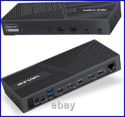 WAVLINK DisplayLink USB-C Dock 3× HDMI, 2× DP, Triple 4K, Gigabit LAN