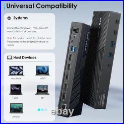WAVLINK DisplayLink USB-C Dock 3× HDMI, 2× DP, Triple 4K, Gigabit LAN