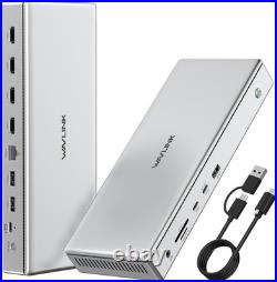 WAVLINK Global First DL7400 USB C DisplayLink Premium Docking Station, 2xHDMI an
