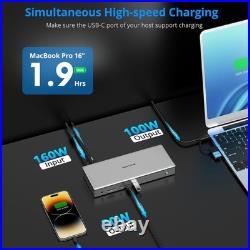 WAVLINK Global First DL7400 USB C DisplayLink Premium Docking Station, 2xHDMI an