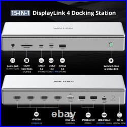 WAVLINK Global First DL7400 USB C DisplayLink Premium Docking Station, 2xHDMI an