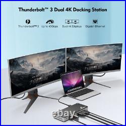 WAVLINK Thunderbolt 3 Laptop Docking Station Dual Display 4K@60Hz Single 8K 130W
