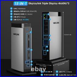 WAVLINK Thunderbolt 4 Docking Station 15 in 1 USB-C, HDMI Triple Monitor 4K@60Hz WAVLINK Thunderbolt 4 Docking Station 15 in 1 USB-C, HDMI Triple Monitor 4K@60Hz