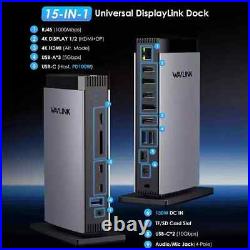 WAVLINK Thunderbolt 4 Docking Station 15 in 1 USB-C, HDMI Triple Monitor 4K@60Hz WAVLINK Thunderbolt 4 Docking Station 15 in 1 USB-C, HDMI Triple Monitor 4K@60Hz