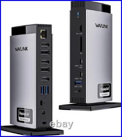 WAVLINK USBC 15in1 Docking Station 3 HDMI Triple Monitor 4K60Hz 100W PD 5 USB WAVLINK USBC 15in1 Docking Station 3 HDMI Triple Monitor 4K60Hz 100W PD 5 USB
