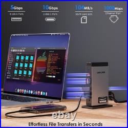 WAVLINK USBC 15in1 Docking Station 3 HDMI Triple Monitor 4K60Hz 100W PD 5 USB WAVLINK USBC 15in1 Docking Station 3 HDMI Triple Monitor 4K60Hz 100W PD 5 USB
