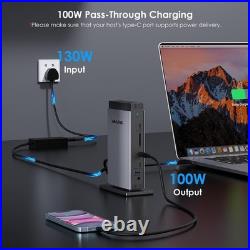 WAVLINK USBC 15in1 Docking Station 3 HDMI Triple Monitor 4K60Hz 100W PD 5 USB WAVLINK USBC 15in1 Docking Station 3 HDMI Triple Monitor 4K60Hz 100W PD 5 USB