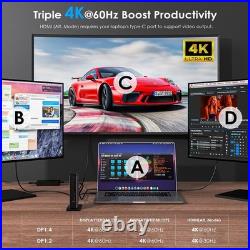 WAVLINK USBC 15in1 Docking Station 3 HDMI Triple Monitor 4K60Hz 100W PD 5 USB WAVLINK USBC 15in1 Docking Station 3 HDMI Triple Monitor 4K60Hz 100W PD 5 USB