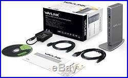 WAVLINK USB 3.0 And USB C Ultra HD/5K Universal Docking Station, Dual 4K Dual 2