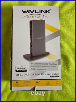 WAVLINK USB 3.0 DUAL 2K UNIVERSAL DOCKING STATION FOR MAC (included M1) AND PC