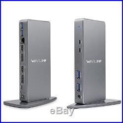 WAVLINK USB 3.0 & USB C Ultra HD/5K Universal Laptop Docking Station Dual 4K USB