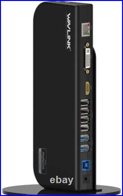 WAVLINK USB 3.0 Universal Dual Display Laptop Docking Station, 6 USB Ports