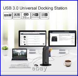 WAVLINK USB 3.0 Universal Dual Display Laptop Docking Station HDMI, 6 USB Ports