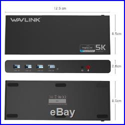 WAVLINK USB-C 5K Docking Station 4K Video Audio Output Support HDMI/DisplayPort