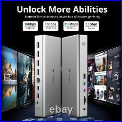 WAVLINK USB C DisplayLink (DL7400) Premium Docking Station (15 IN ONE) USB WAVLINK USB C DisplayLink (DL7400) Premium Docking Station (15 IN ONE) USB