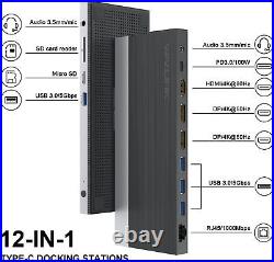 WAVLINK USB C Docking Station Triple 4K Display HDMI 2DP for Windows Mac