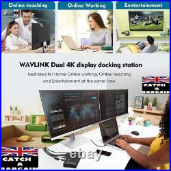WAVLINK USB-C Dual 4K Universal Docking Station with100W Power Supply (D276)