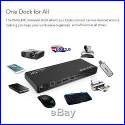 WAVLINK USB-C Ultra 5K Docking Station Dual Display 4K Video Audio Output