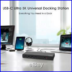 WAVLINK USB-C Ultra 5K Docking Station Dual Display 4K Video Audio Output