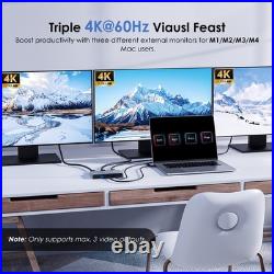 WAVLINK Universal USB-C Triple 4K@60Hz Display Docking Station 100W PD HDMI DP WAVLINK Universal USB-C Triple 4K@60Hz Display Docking Station 100W PD HDMI DP