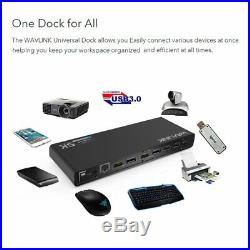 Wavlink Laptop Docking Station USB-C Ultra 5K Dual Video Outputs FAST SHIPPING