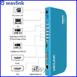 Wavlink USB3.0 Universal Docking Station, Dual 2K Video Monitor &Gigabit Ethernet
