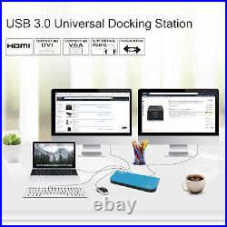 Wavlink USB3.0 Universal Docking Station, Dual 2K Video Monitor &Gigabit Ethernet