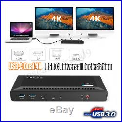 Wavlink USB-C 5K Ultr HD Universal Docking Station Support Dual 4K for DP & HDMI